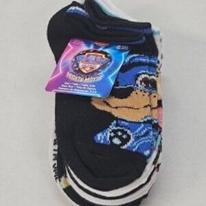 Kids Paw Patrol The Mighty Movie No Show Socks 6 Pair Pack Size S M (9-2.5)